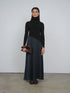 Point Mixed Turtleneck Dress